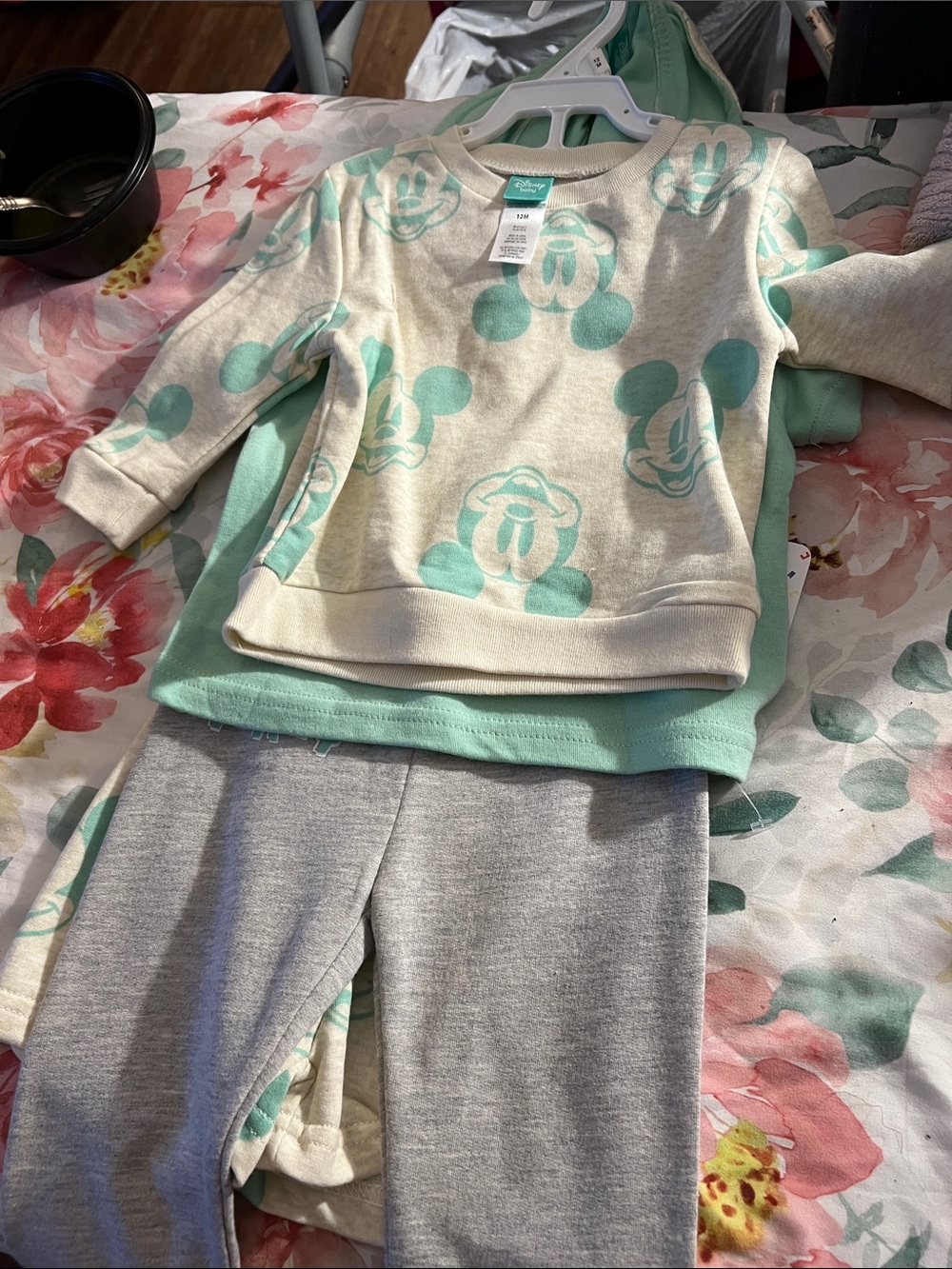 Children's Mint Mickey Print 5 piece Set - Toddler